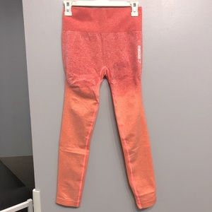 Gymshark Ombre Seamless Legging - Red Marl/Red - S